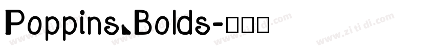 Poppins Bolds字体转换